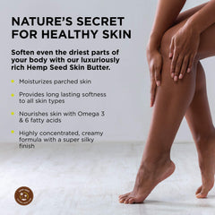 Earthly Body Beurre peau chanvre application corps pour nourrir l’épiderme.