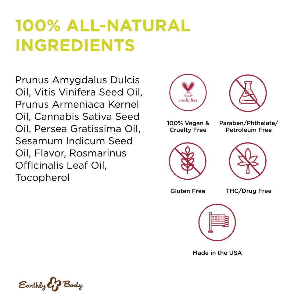 Ingrédients clés: chanvre, vitamine E, amande et pépins de raisin.