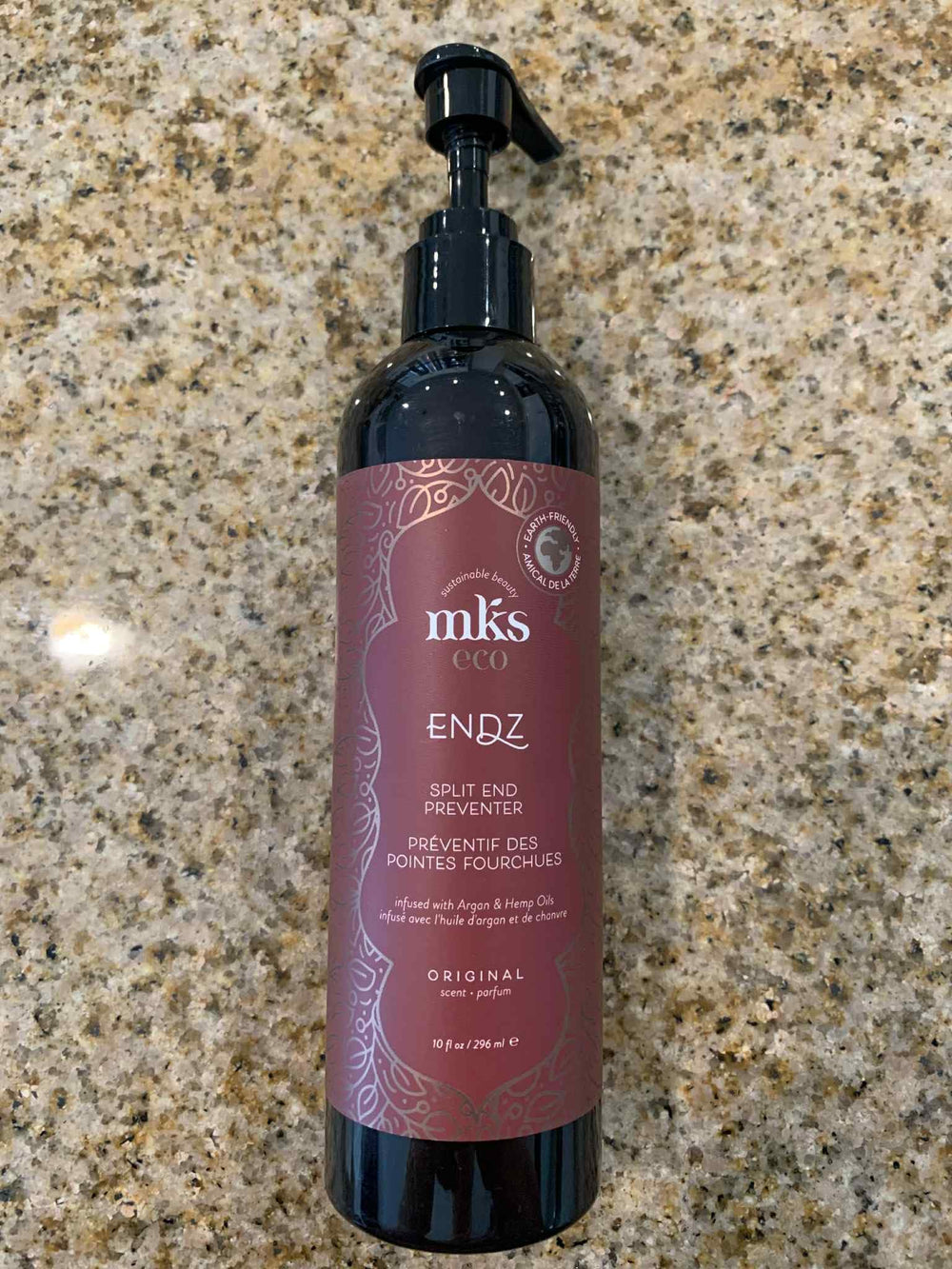 Earthly Body MKS Endz, bouteille originale, parfum naturel; soin des pointes et frisottis.