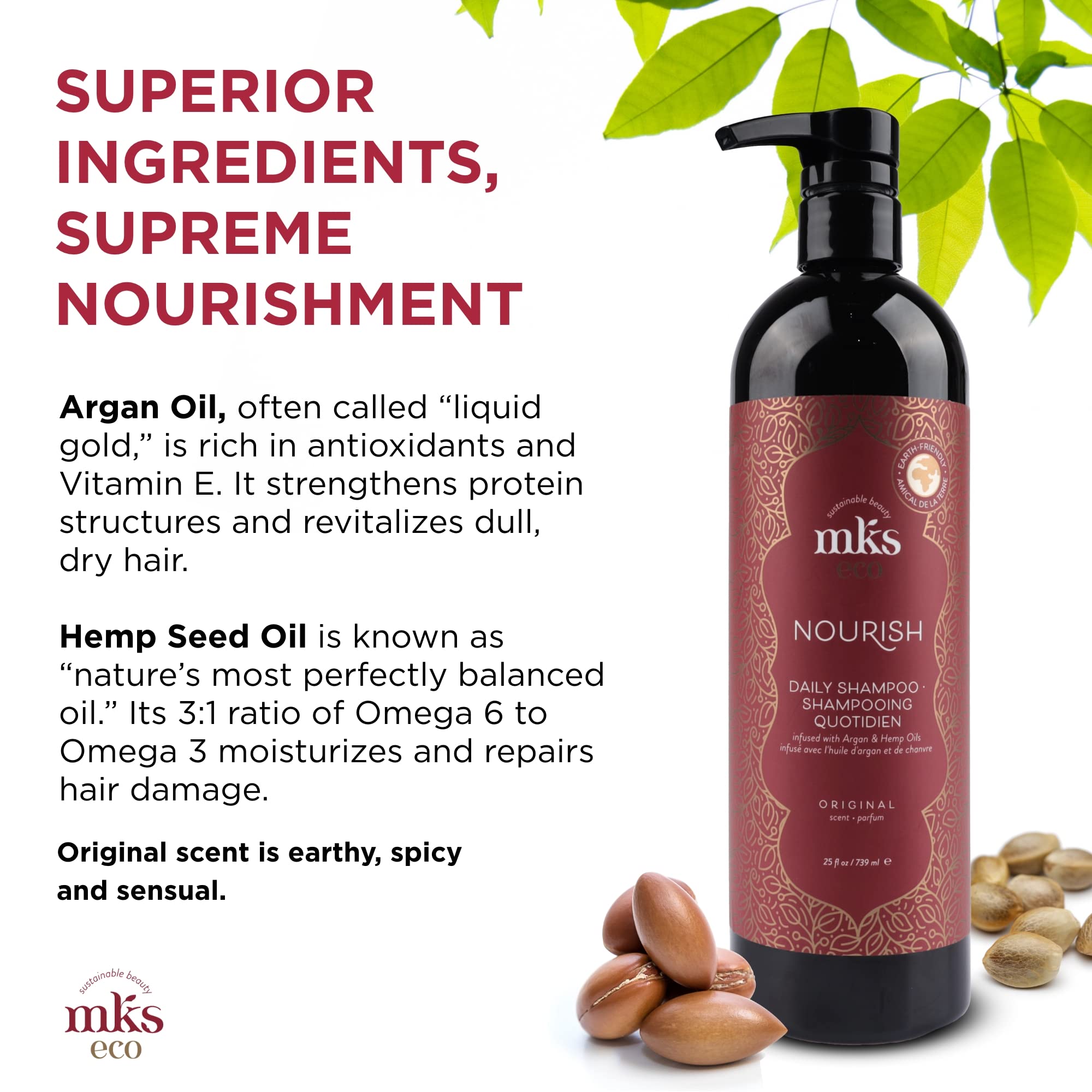 Earthly Body MKS Eco Nourish Shampoo-cheveux-fins-nettoyage-doux: nettoie sans alourdir