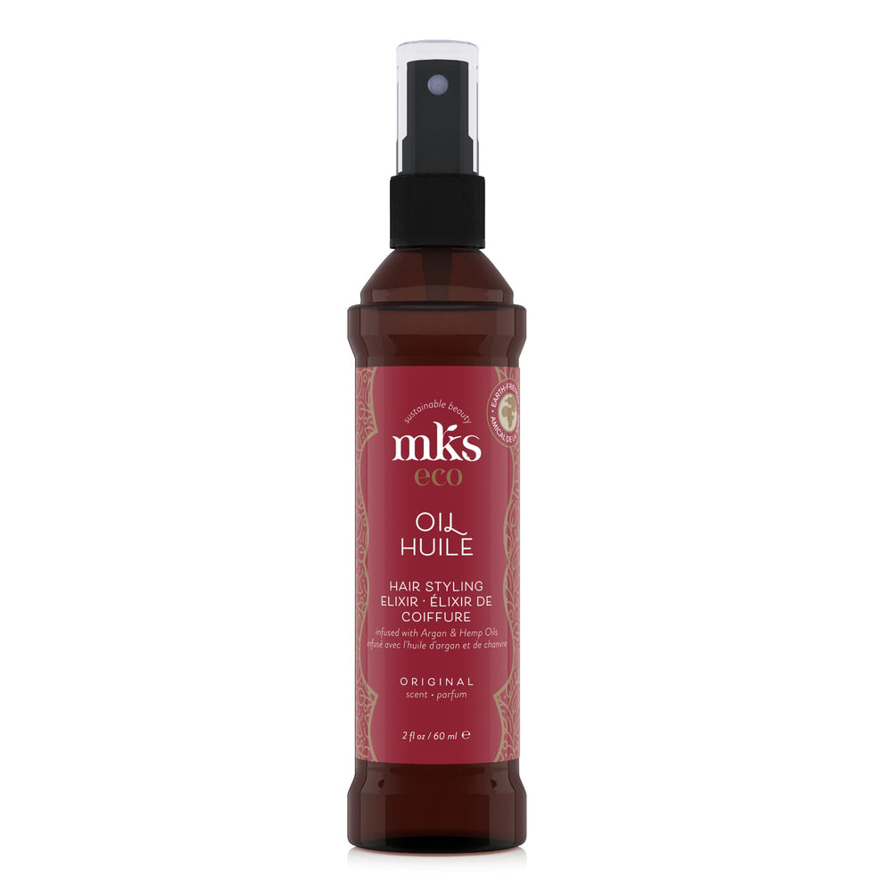 Earthly Body MKS Eco Oil Original: bouteille argan et chanvre, soin végane nourrissant les cheveux