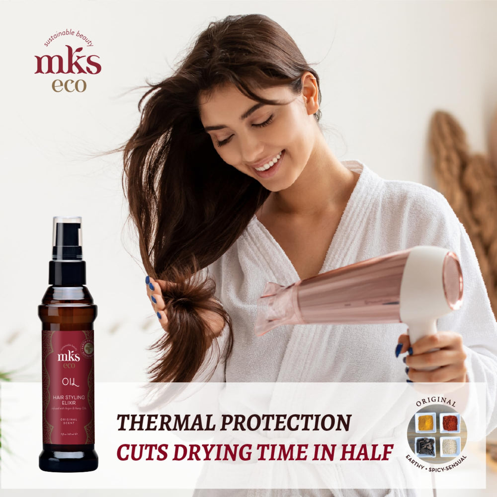 Earthly Body MKS Eco Oil Original: routine capillaire pour démêlage et définition