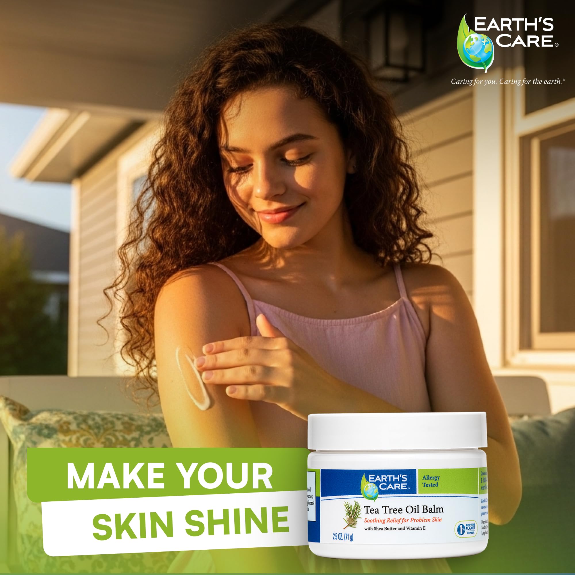 Earth's Care application quotidienne : rituel simple pour zones fragiles