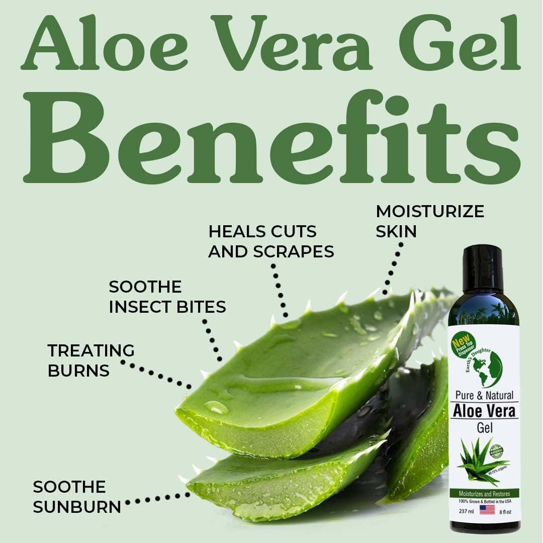 Earth's Daughter gel aloe vera pur, après soleil apaise et hydrate peau