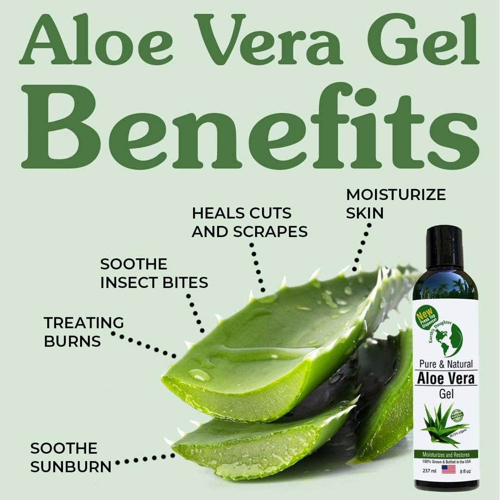 Earth's Daughter gel aloe vera pur, après soleil apaise et hydrate peau