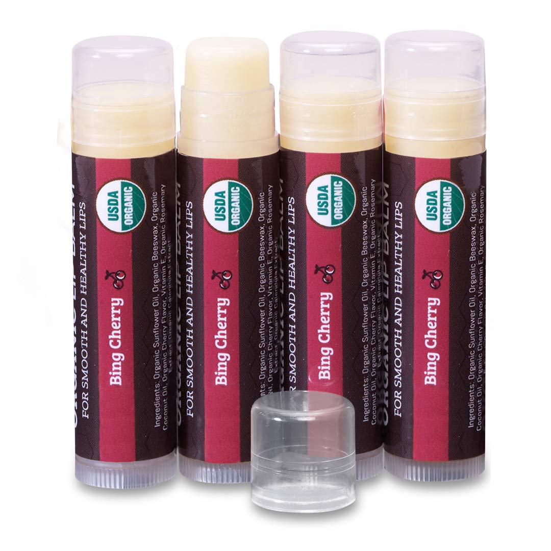Earth's Daughter Cherry Lip Balm emballage recyclable et soin hydratant pour lèvres