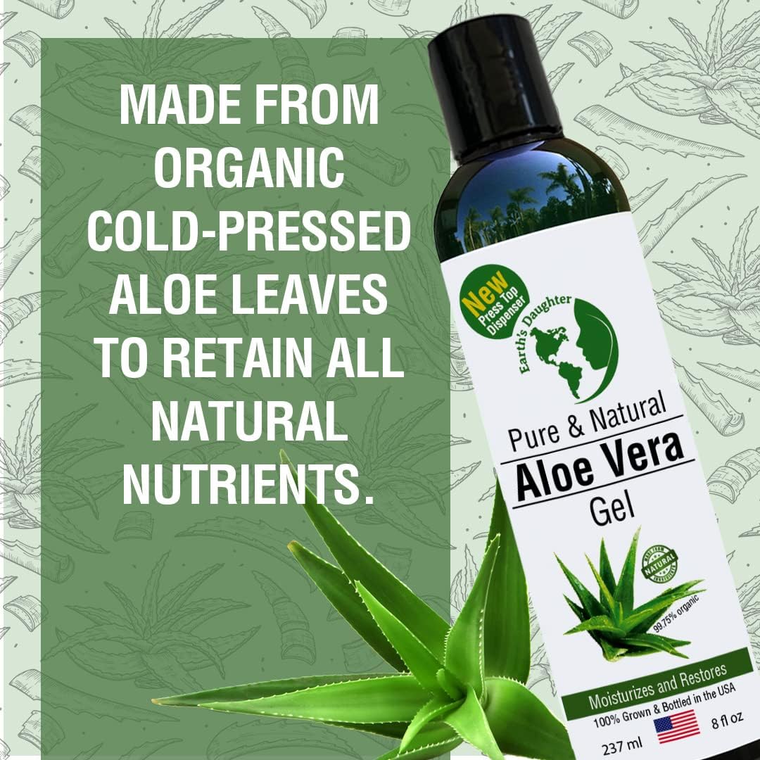Earth's Daughter gel aloe vera pur, démangeaisons et irritations apaisées lentement