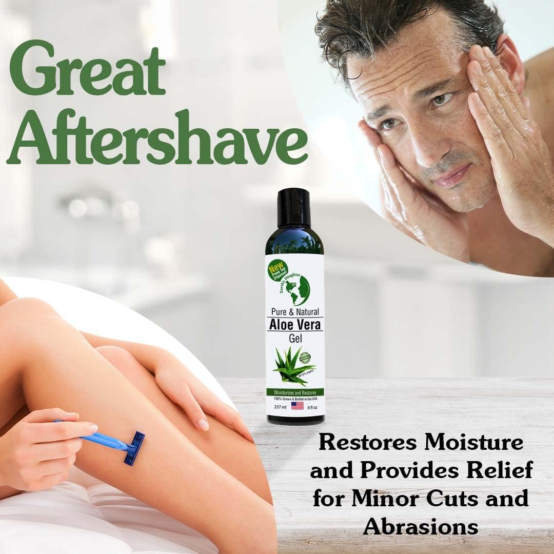 Earth's Daughter gel aloe vera pur, idéal pour famille et animaux