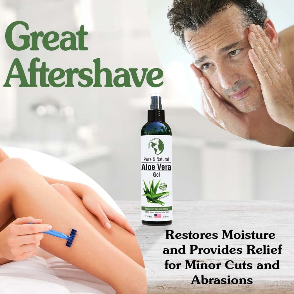 Earth’s Daughter gel d’aloe emballage éco-responsable.