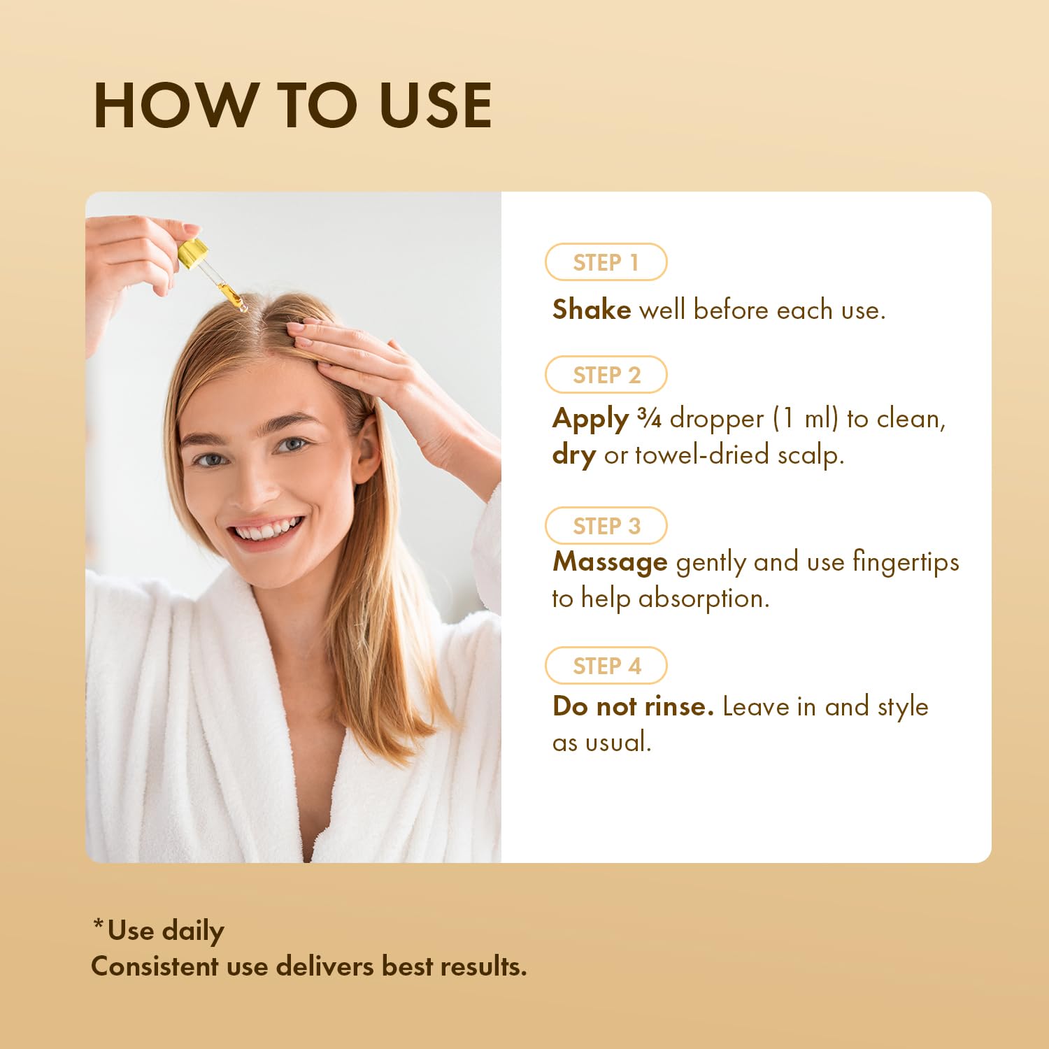 EarthShine Hair Growth Serum packaging front showcases clean, travel-friendly design.