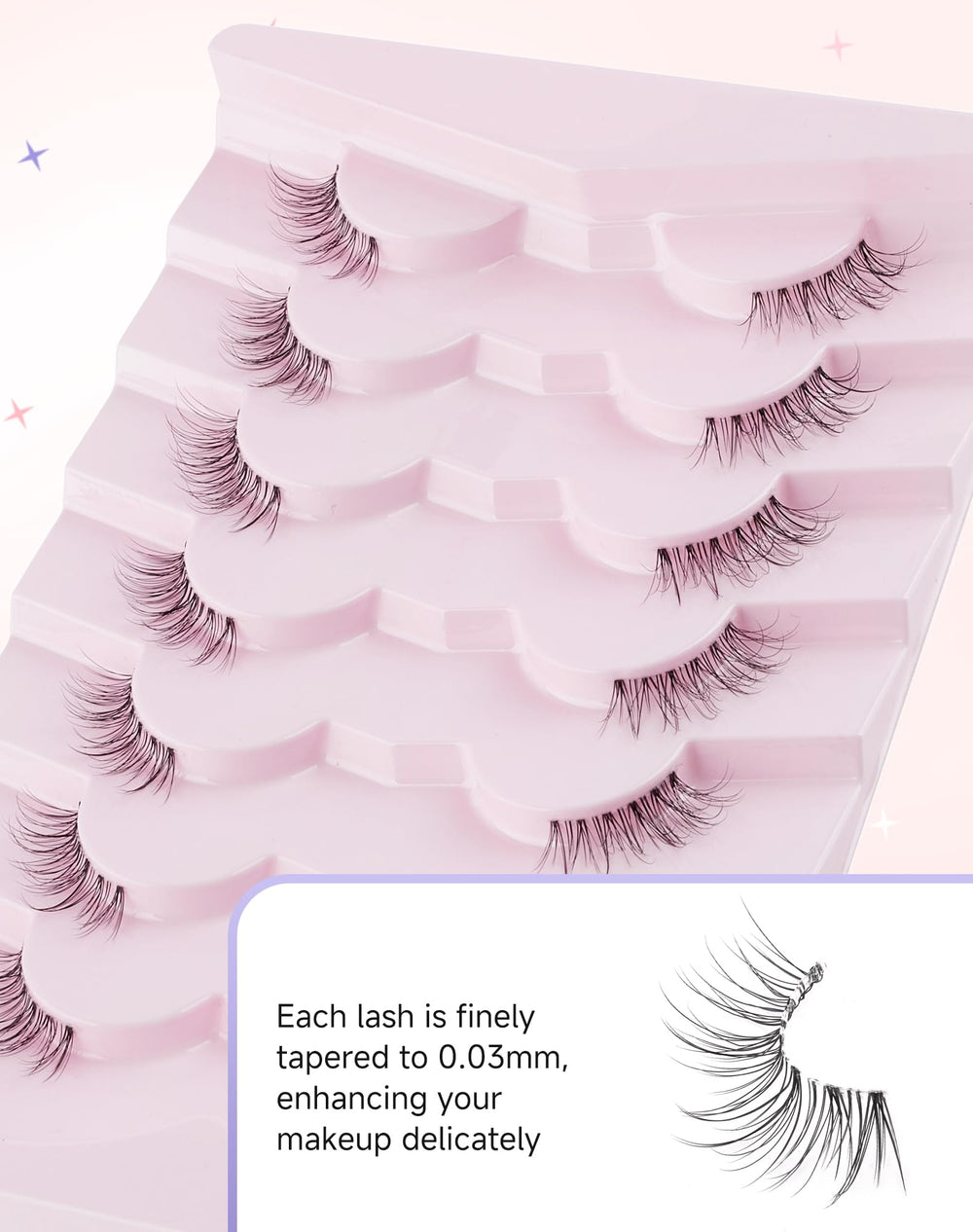 Easeful cils demi bande transparente — adhérence stable et look naturel.