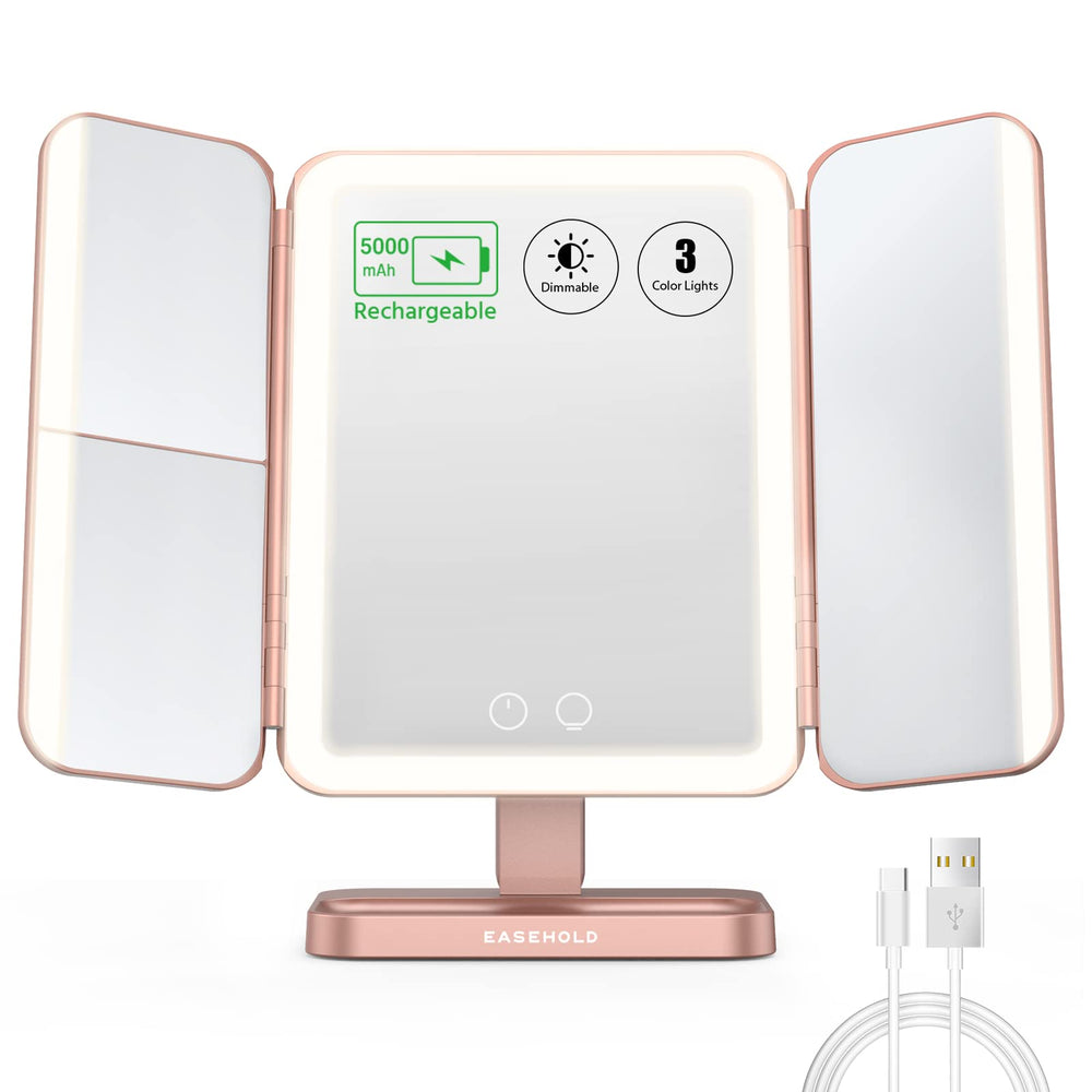 Miroir Easehold avec éclairage latéral pour un maquillage précis et sans ombres.