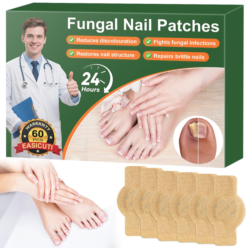 Patch ongle EASICUTI en cours d’application, pratique et propre.