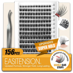 EASITENSION pack clusters auto-adhésifs 156 pièces faciles d'utilisation.
