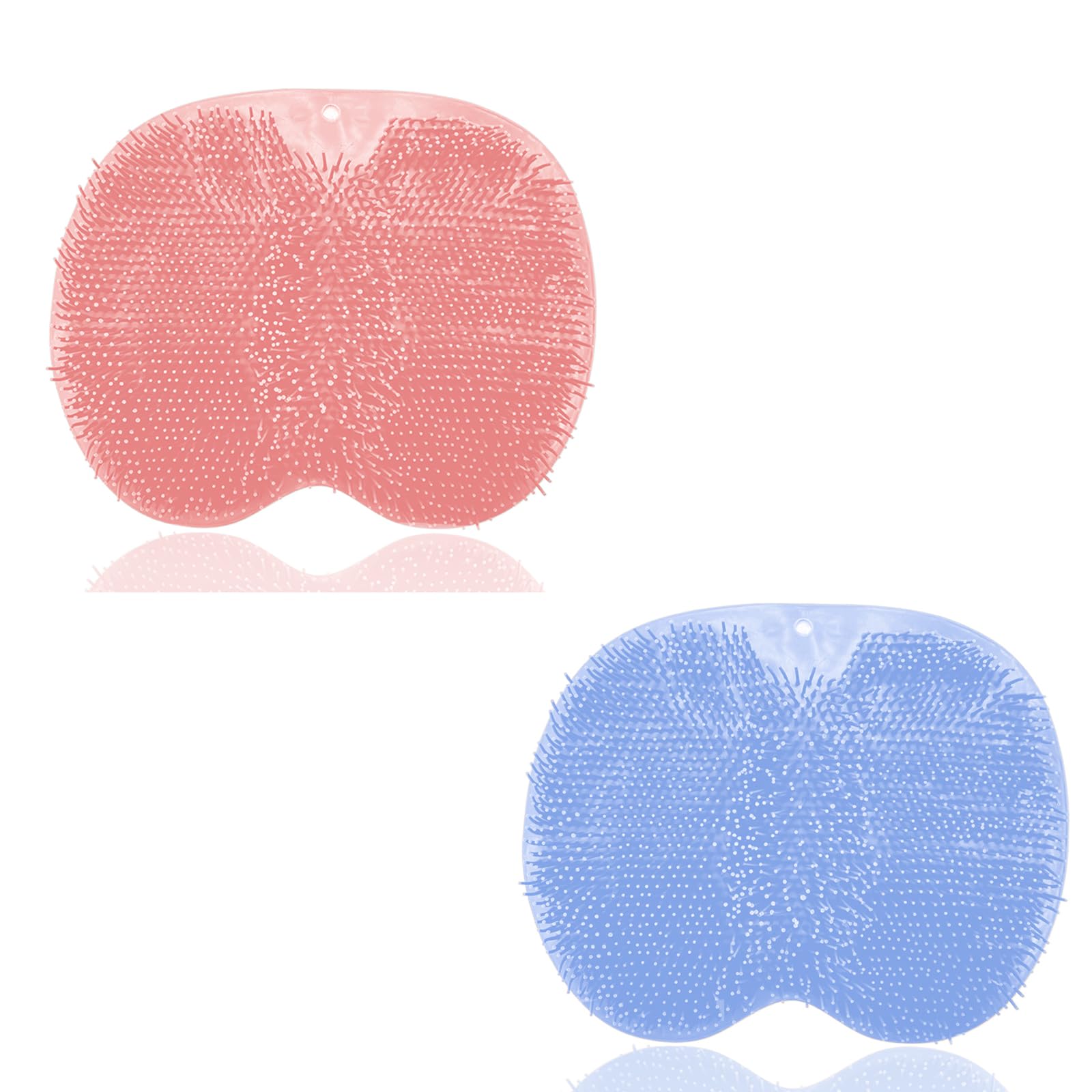 Easkite shower foot scrubber mat mounted on wall for effortless foot cleaning.