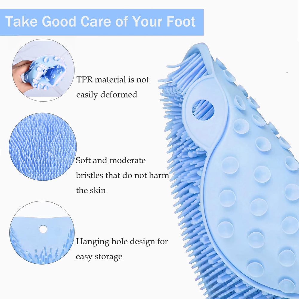 Easkite silicone scrubber with dense bristles providing deep cleaning action.