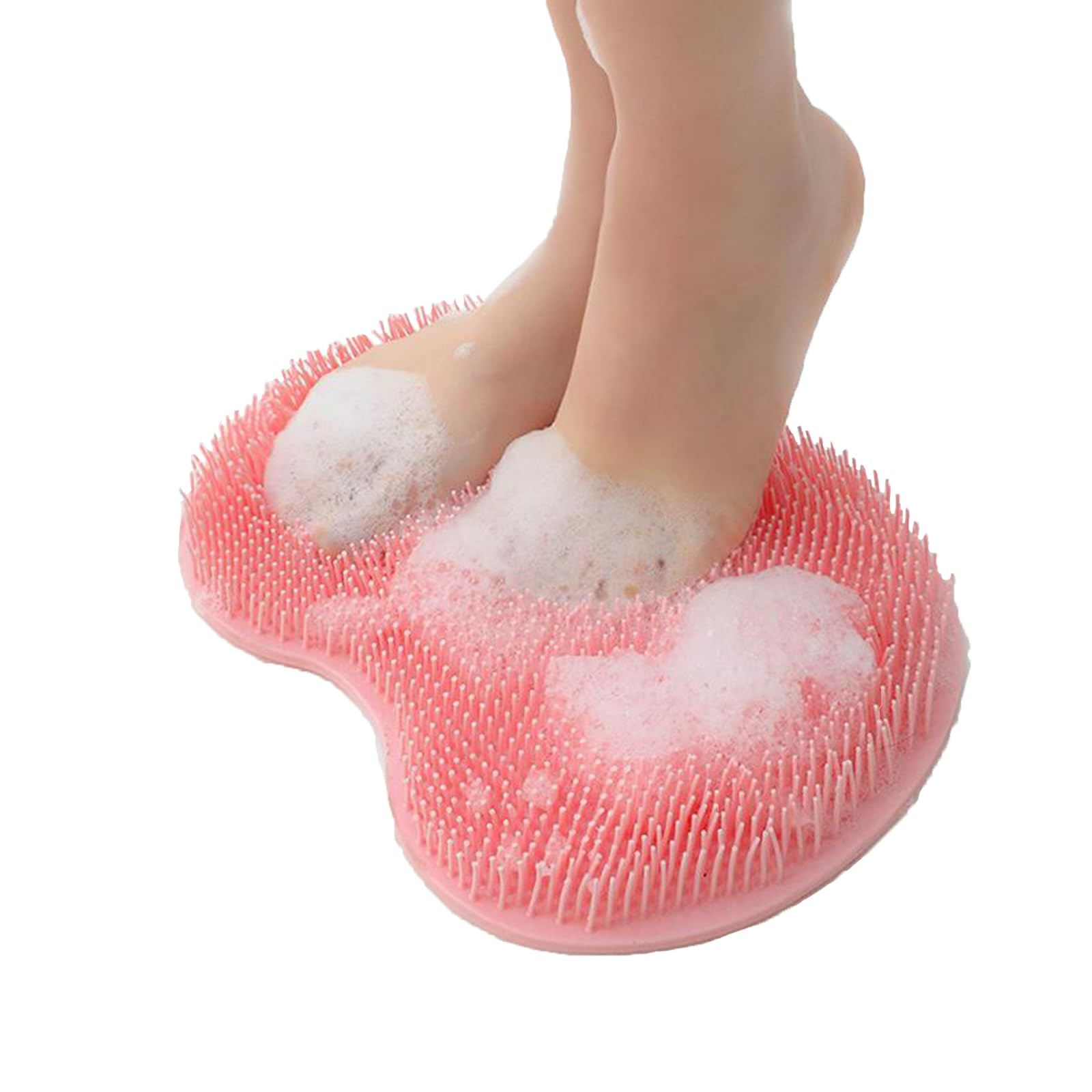 Easkite tapis gommage pour pieds rose – exfolie en douceur et nettoie sans effort.