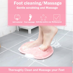 Easkite tapis gommage pour pieds rose – utilisation confortable et efficace.