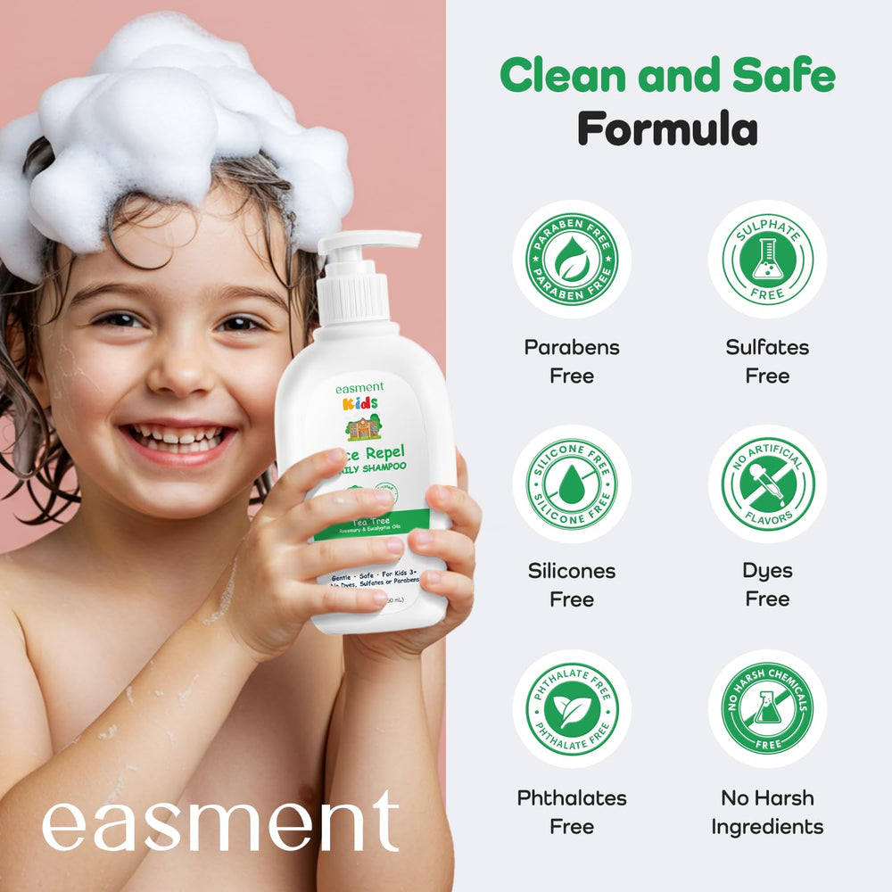 Easment white peach scent shampoo adds a kid-friendly fragrance