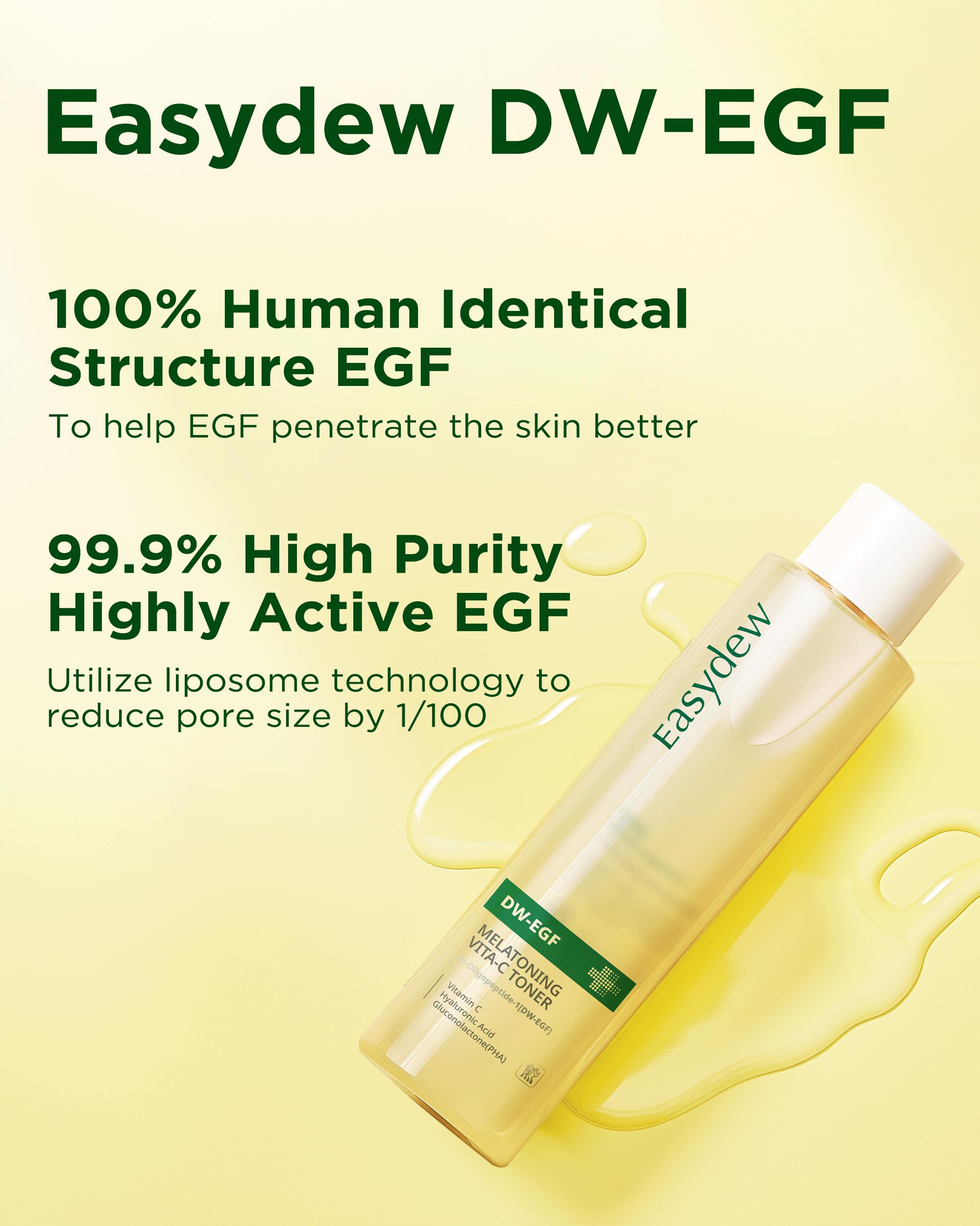 EASYDEW DW-EGF Tonique coton-pad : nettoyage en profondeur et exfoliation douce.