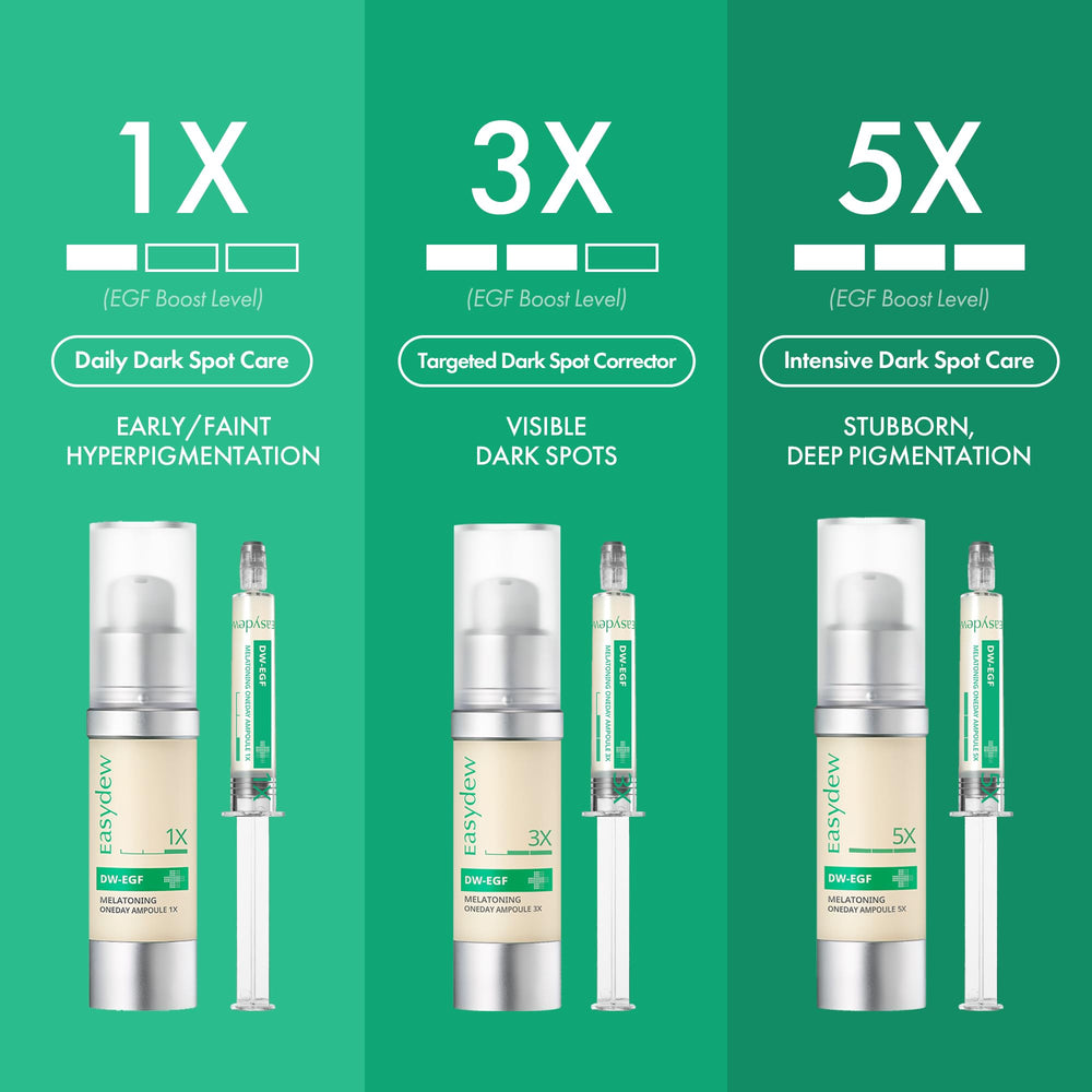 Easydew DW-EGF Melatoning Ampoule, peau visiblement plus nette avec une utilisation régulière.