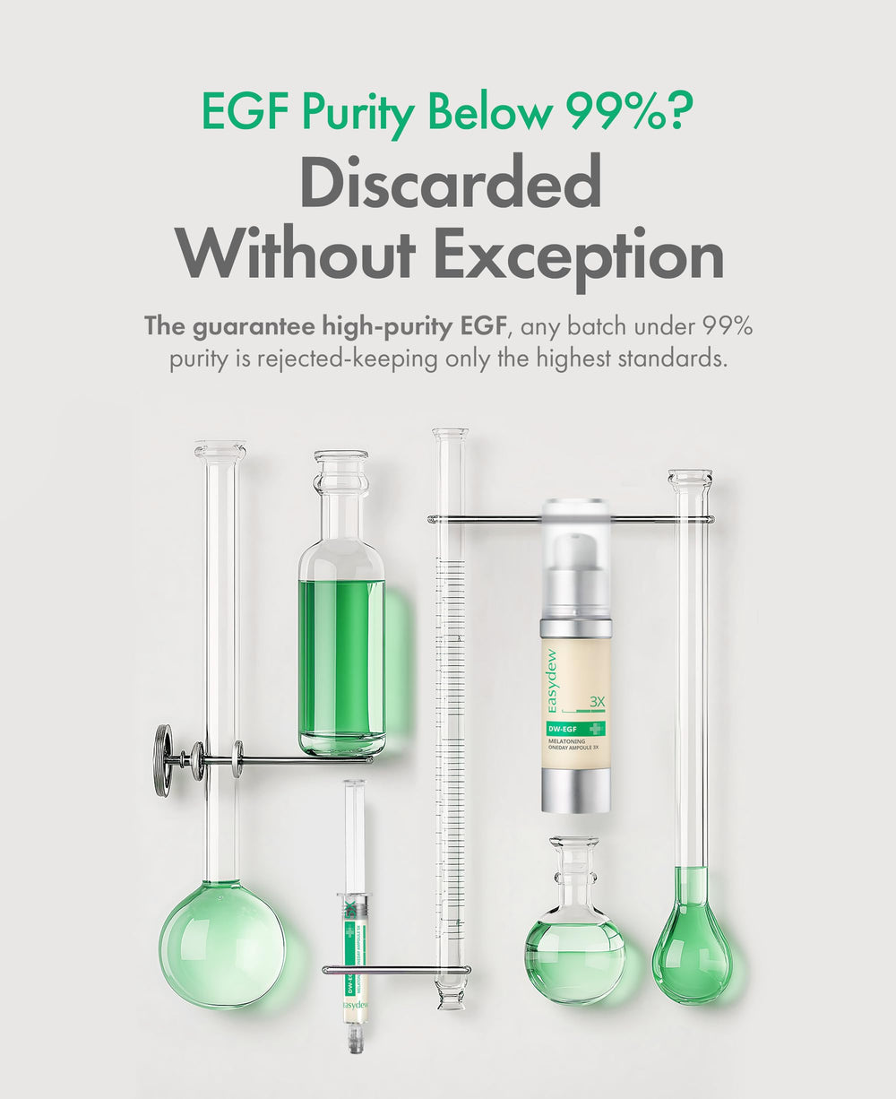 Easydew DW-EGF Melatoning Ampoule, Niacinamide et Glutathione pour le teint équilibré.