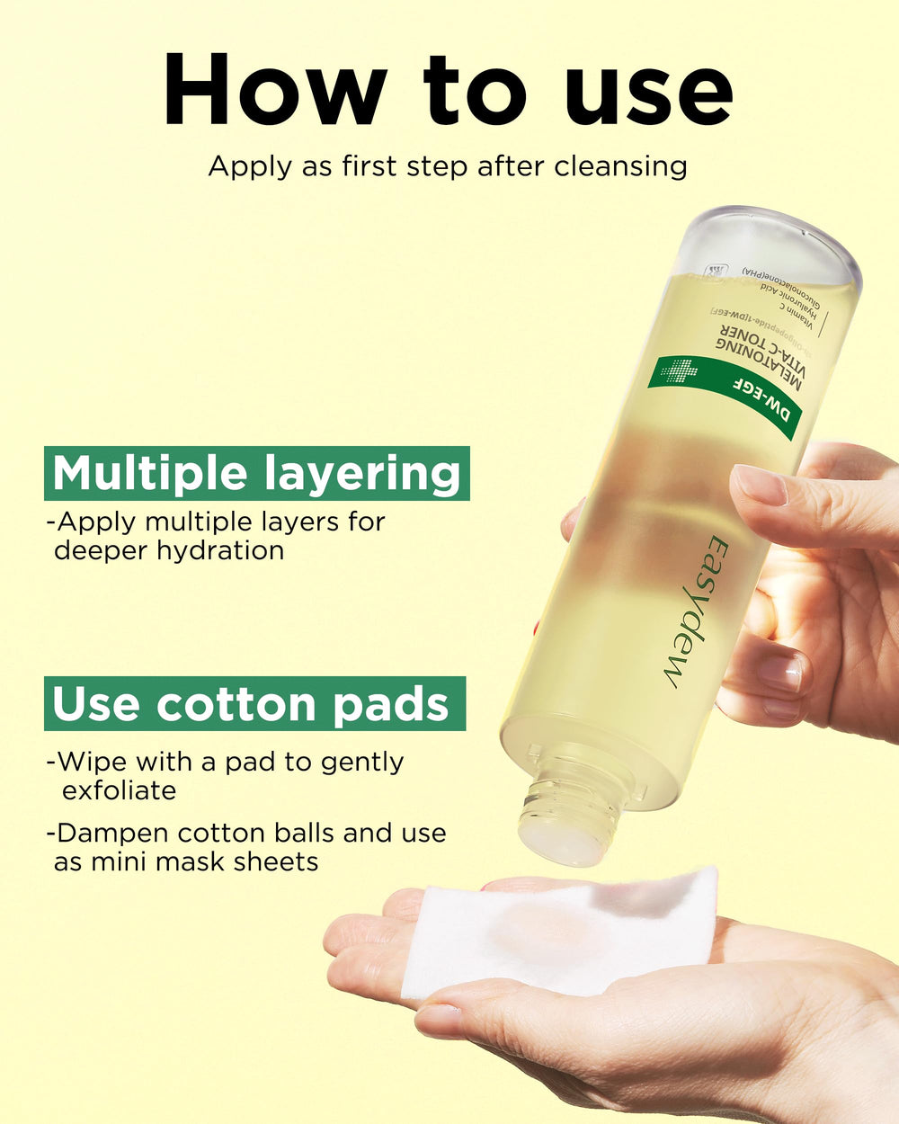 EASYDEW DW-EGF Tonique emballage élégant : design pratique pour usage quotidien.
