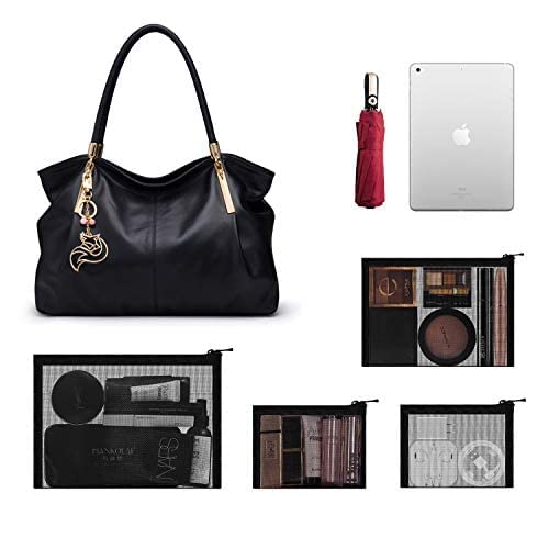 Ensemble de 4 pochettes maille EASYFUN, tailles variées.