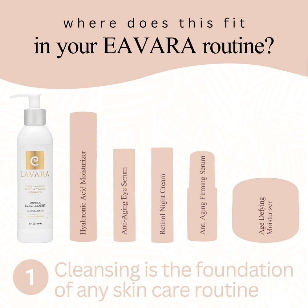 Eavara vitamines C et E lavage visage: éclat et protection.