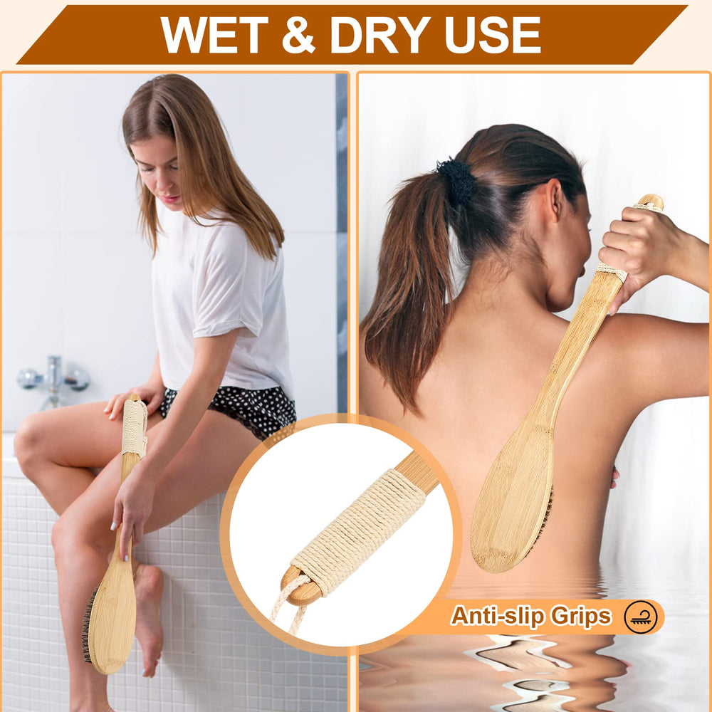 Brosse Eaxun utilisation humide sous la douche favorise une exfoliation plus profonde.