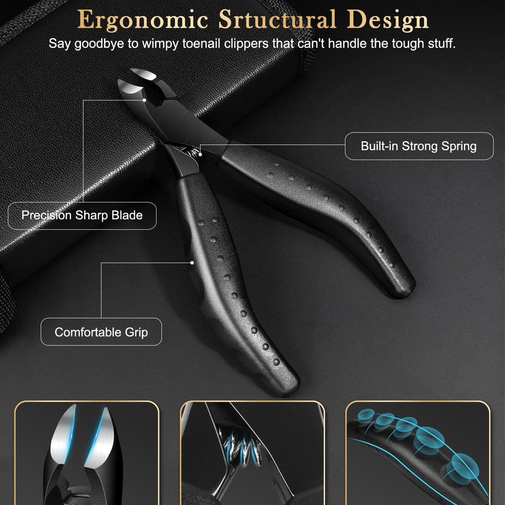 Eaxun coupe-ongles ouverture large pour accéder aux ongles difficiles