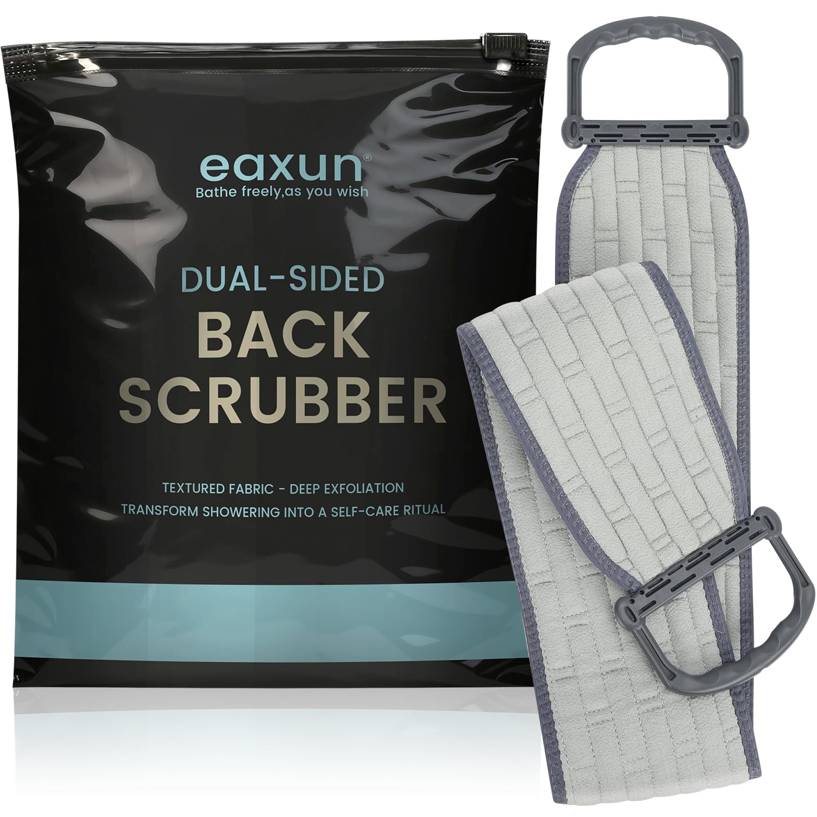 eaxun exfoliant dos 36-po poignees plastiques pour couverture complète.