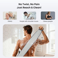 eaxun exfoliant dos ergonomique poignees plastiques facilitent les mouvements.