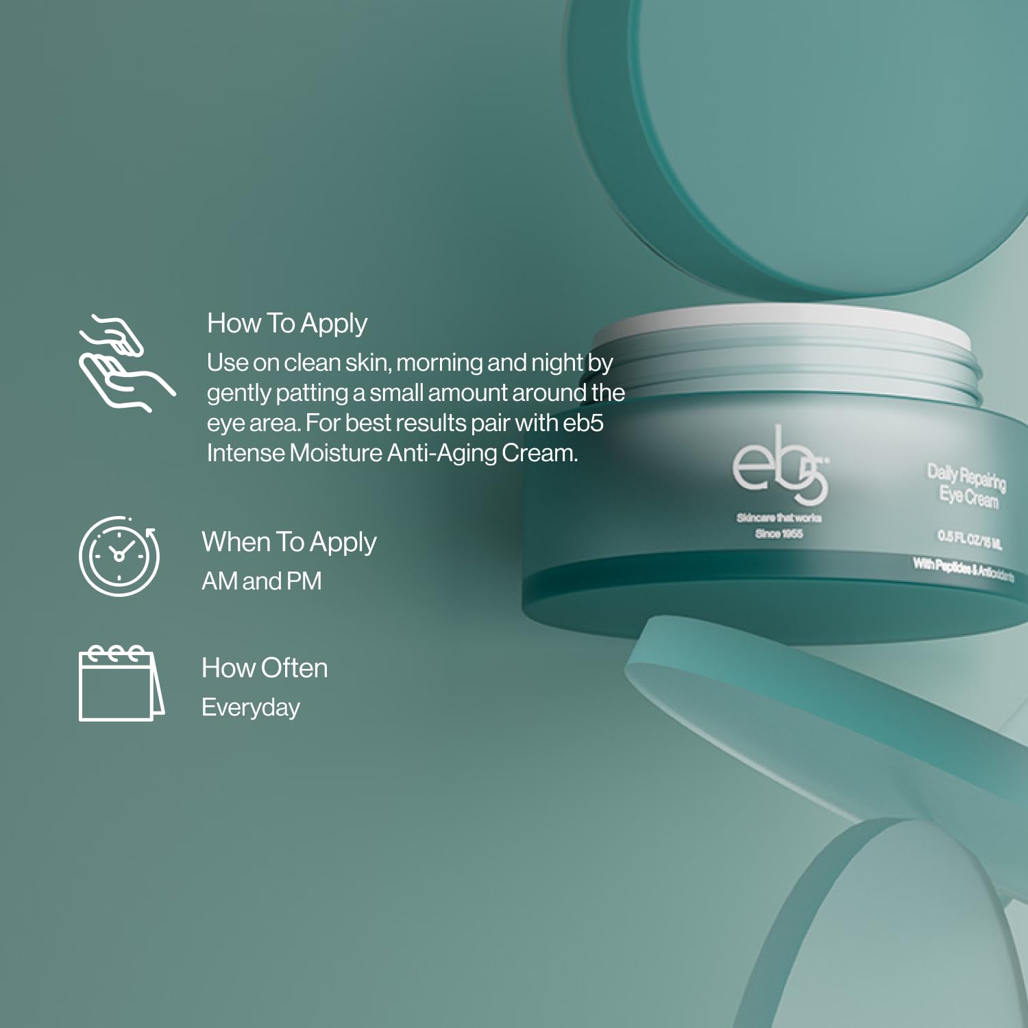 eb5 Daily Repair Eye Treatment — texture légère illuminant le regard