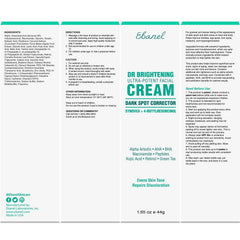 Application de la crème Ebanel sur le visage et les mains pour un teint uniforme.