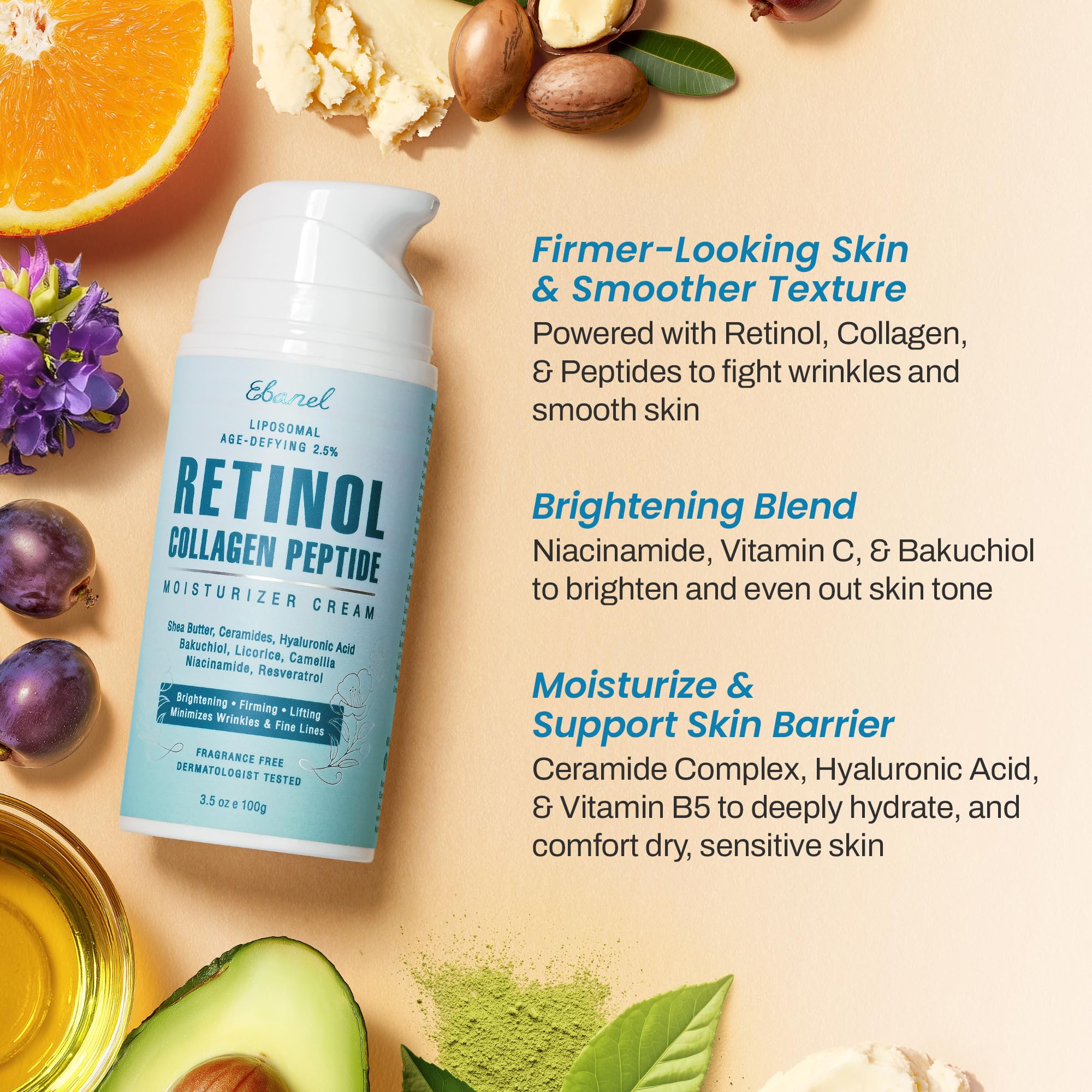 Ebanel Crème Retinol Visage – routine quotidienne sur le visage.