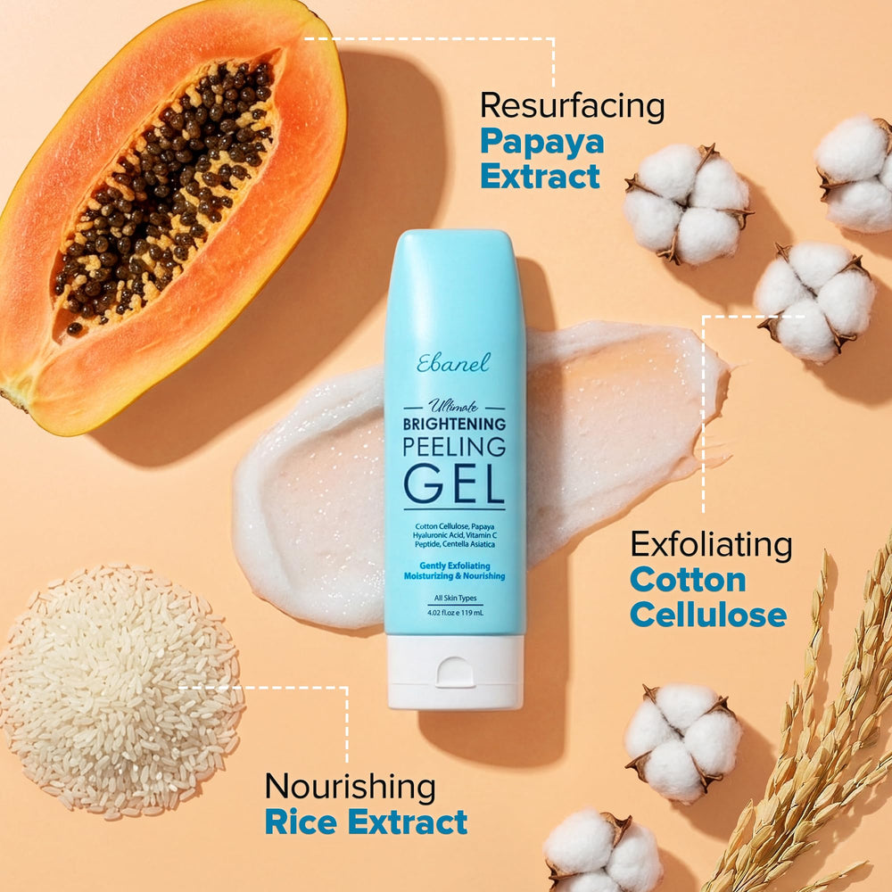  Ebanel gel gommant enrichi en hyaluronique et glycérine pour hydratation