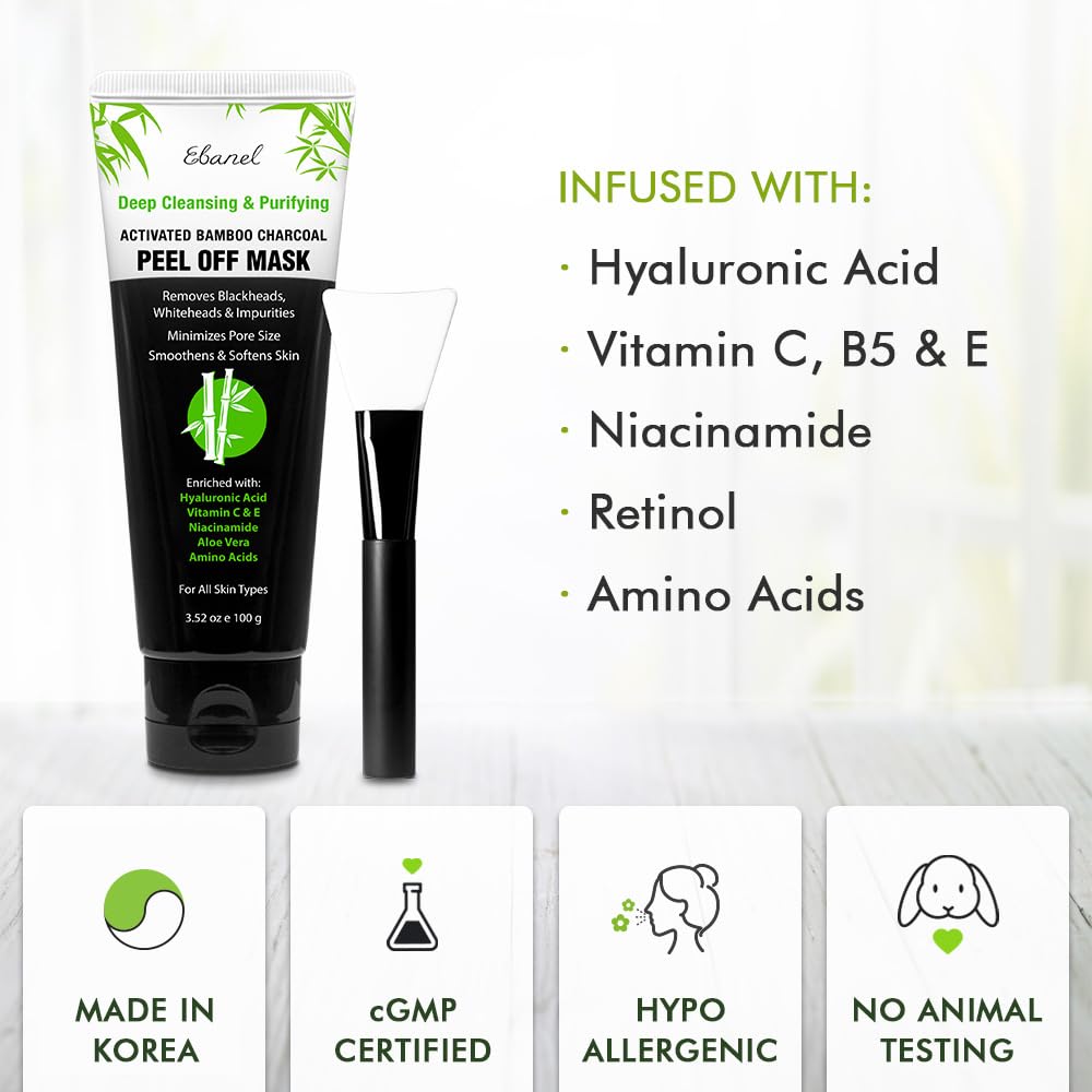 Ebanel masque charbon focal vitamine C, éclat et teint uniforme
