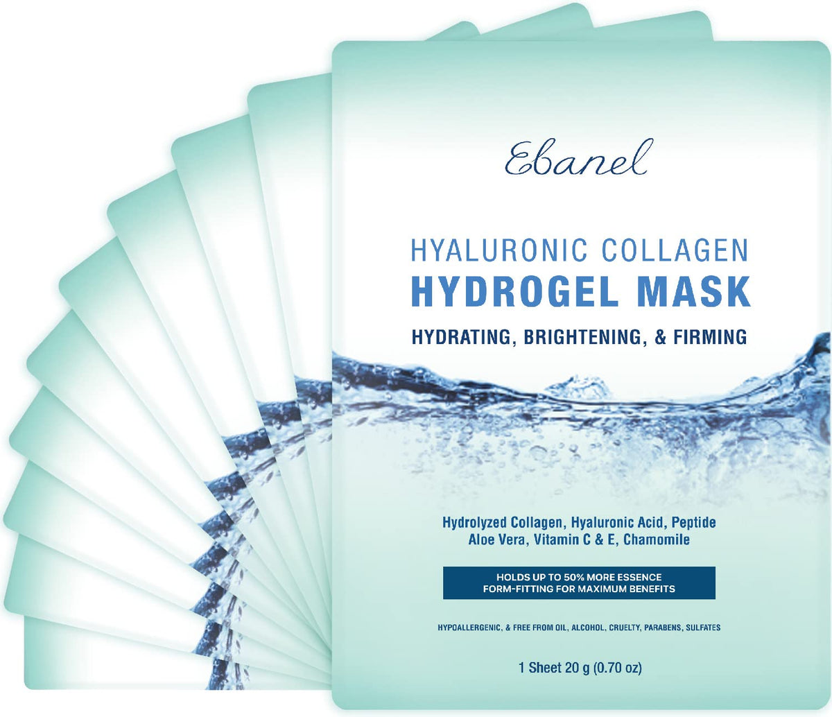 Ebanel masque hydrogel collagène: hydratation instantanée pour la peau