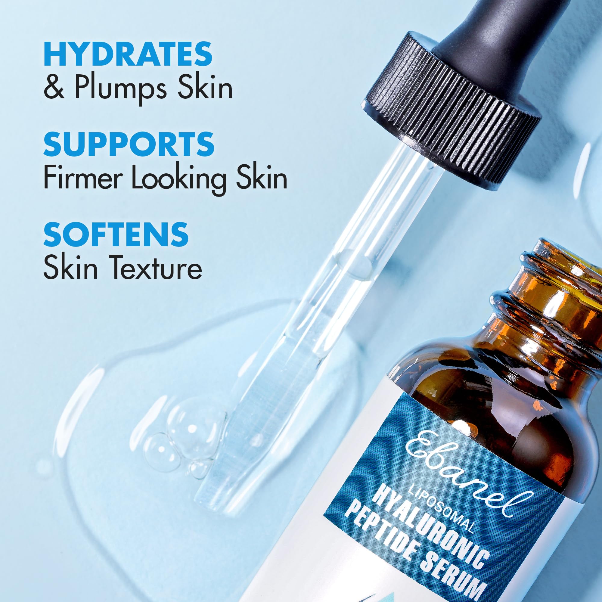 Serum applied on face showing quick absorption