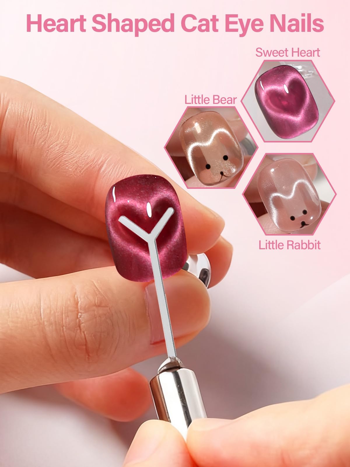 EBANKU aimant forme en Y cœur pour designs variés.
