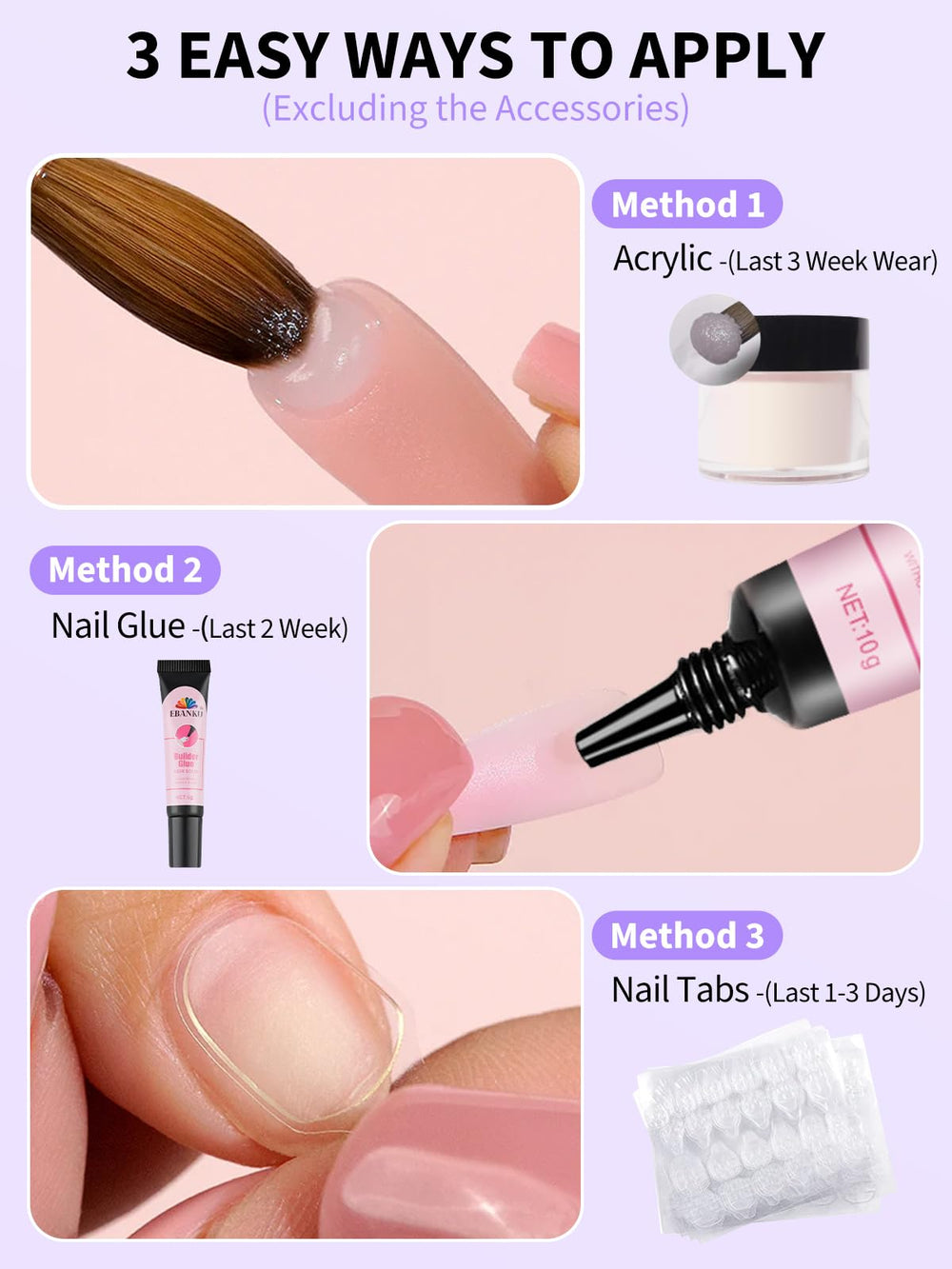 EBANKU base flexible pour ongles d'orteil, meilleure adaptation.