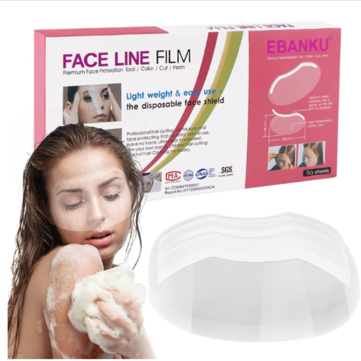 EBANKU protège le visage lors de la douche après microblading grâce à une barrière étanche.