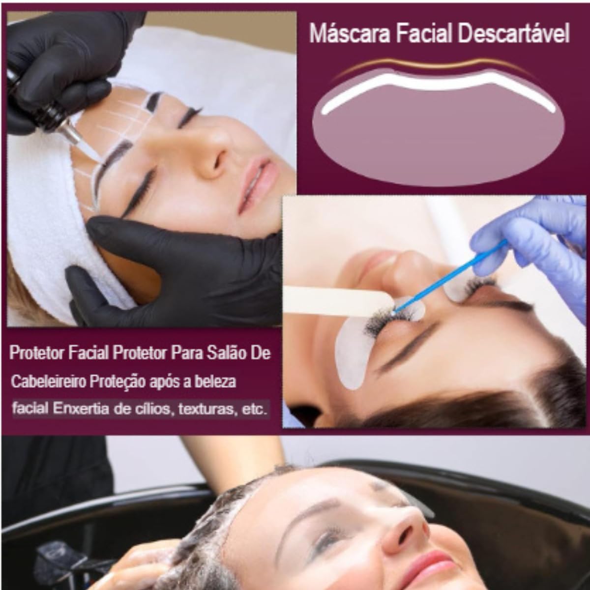 EBANKU protection yeux et visage utile lors soins capillaires.