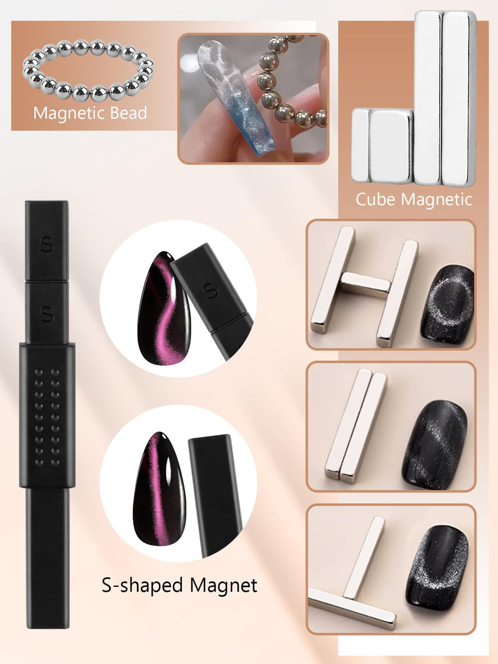 EBANKU stylo-aimant-double-face, application précise et rapide des motifs