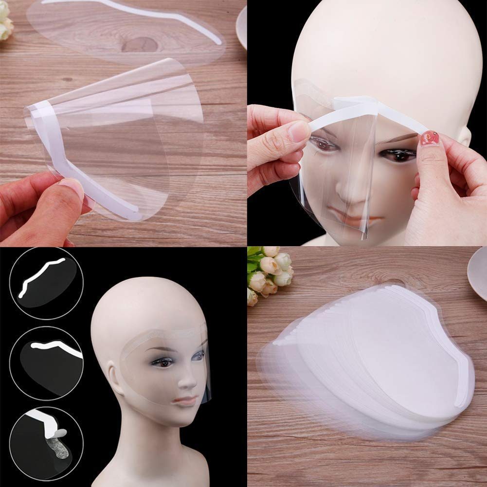 EBANKU visière front, adhésif rapide et facile à retirer après usage.