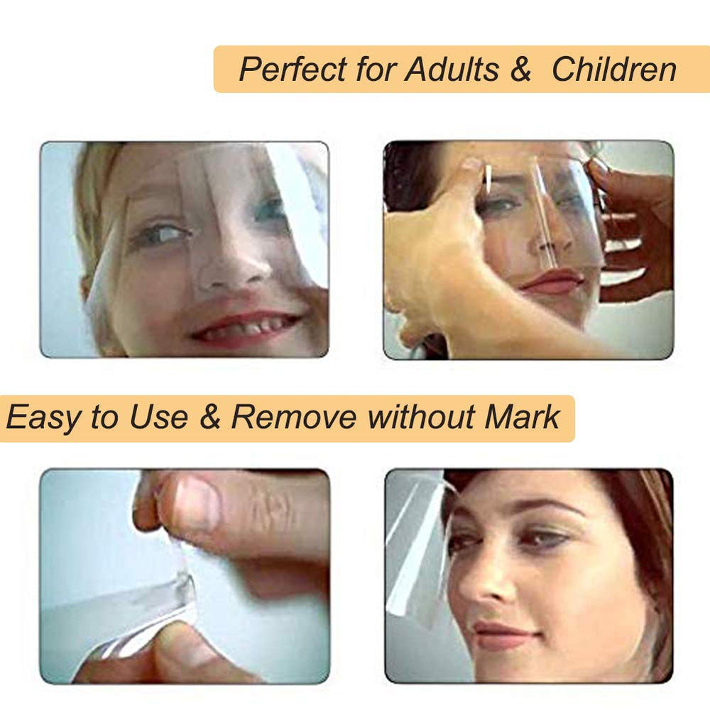 EBANKU visière visage transparente et claire, offre une vision nette pendant les soins.