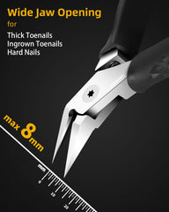 EBEWANLI coupe-ongles-incline: lame inclinée pour une coupe propre et fluide.