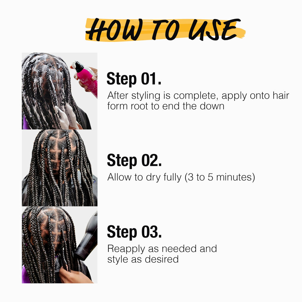 EBIN NEW YORK Braid Formula Mousse prise ferme: cheveux mieux définis sans effritement.