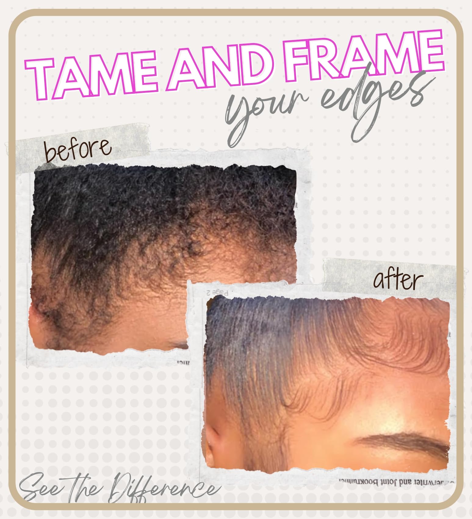 Hydratation légère des baby hairs grâce au gel EBIN NEW YORK.